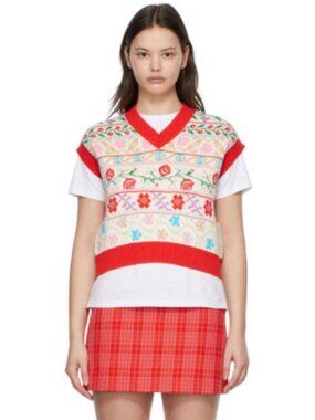 MSGM Multicolour Floral Sweater Vest - Women's size S
